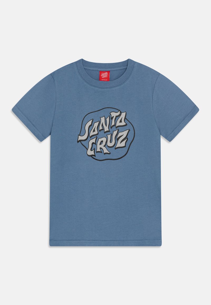 Santa Cruz YOUTH FEVER DREAM DOT UNISEX - Apdrukāts T-krekls - dusty blue