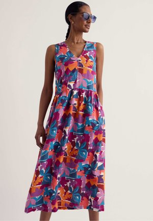 Seasalt Cornwall, SEASALT CORNWALL LOWLAND HEATHER DRESS - Nappali ruha - floral tropic shapes chalk