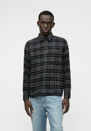 SLUB PLAID - Hemd - black