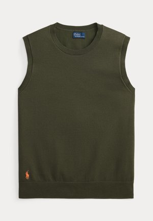 SLEEVELESS CREWNECK SWEATER - Μπλούζα - harvest olive