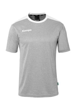 EMOTION - Sport T-Shirt - dark grau melange weiß