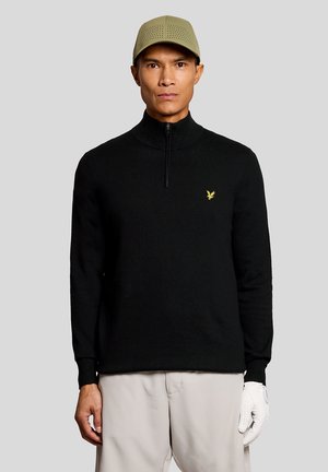 MID GOLF QUARTER ZIP - Strickpullover - z jet black