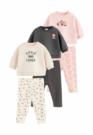 REGULAR FIT - PRINTED AND 6 PACK SET   - Mikina - black white flower