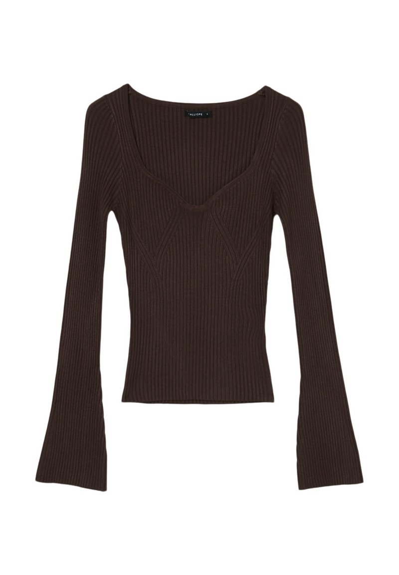 Calliope Maglietta a manica lunga marrone/marrone scuro
