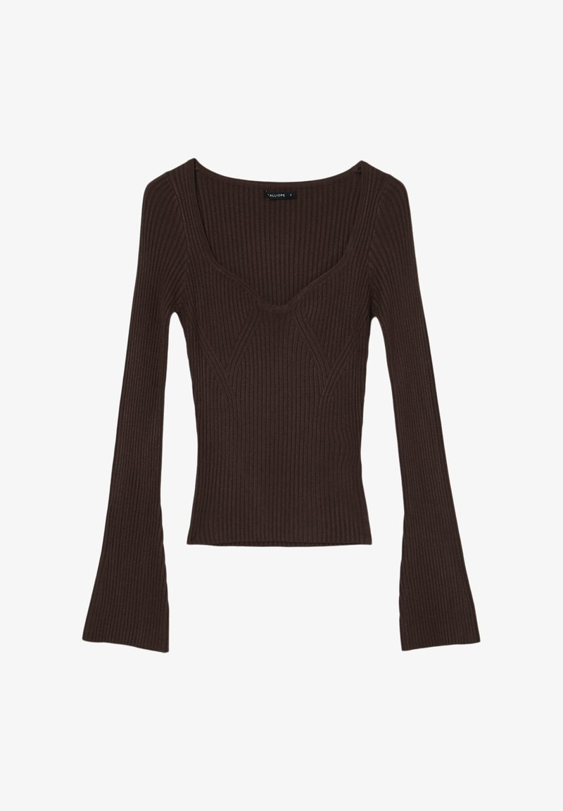 Calliope Maglietta a manica lunga marrone/marrone scuro
