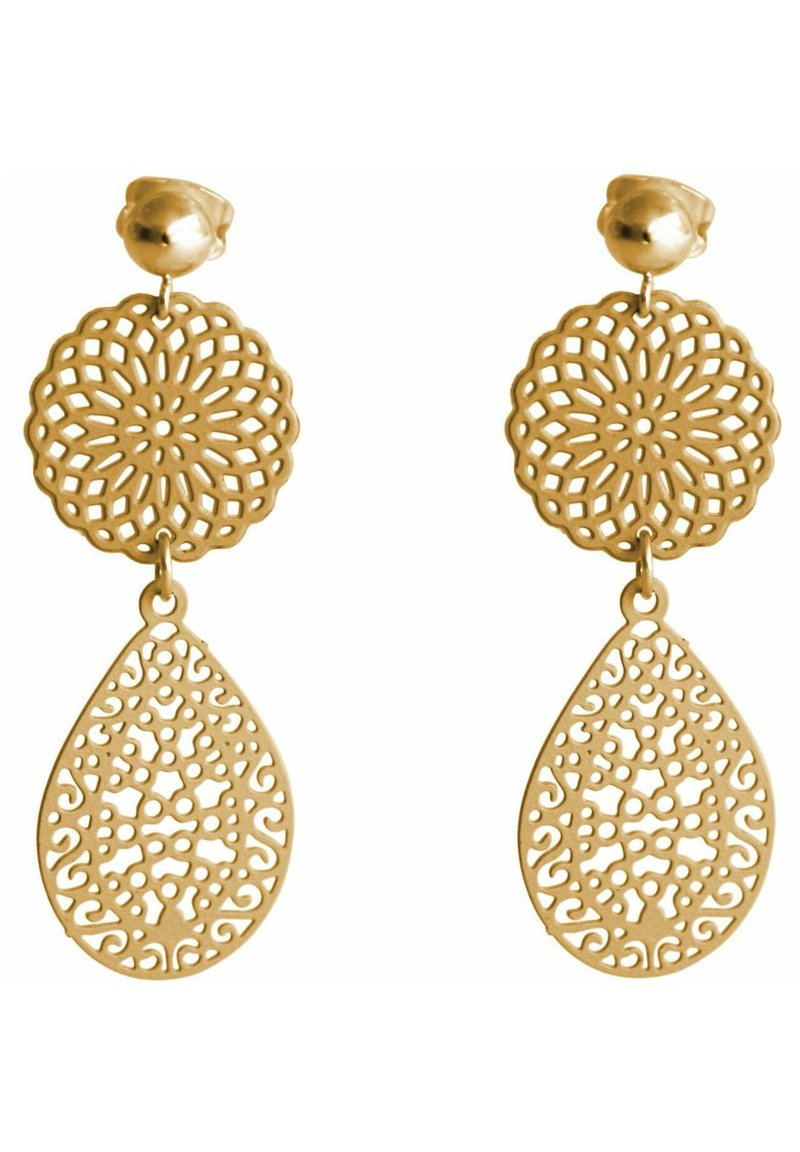 Gemshine MANDALA TROPFEN IN HOCHWERT - Pendientes - gold-coloured