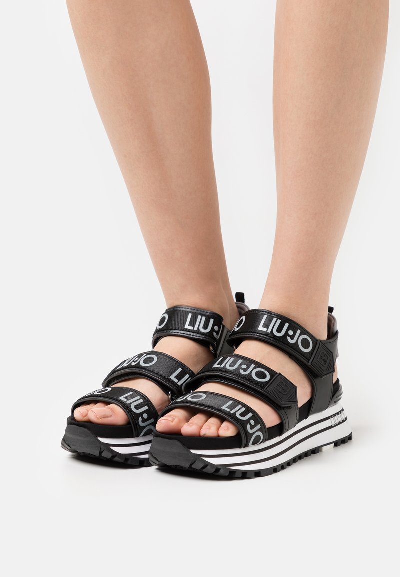 LIU JO MAXI Sandalen Met Plateauzool Ciment zwart Zalando nl
