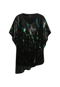 PAILLETTEN DOPPELLAGIG - Poncho - black