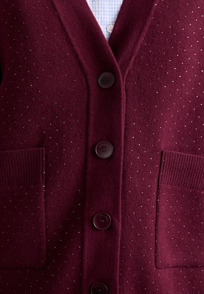 sandro CARDIGAN LOOK SURCHEMISE - Adīta jaka - bordeaux
