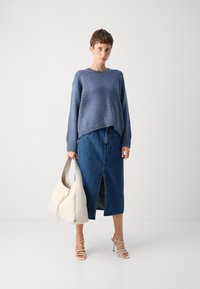 Marc O'Polo LONGSLEEVE ROUNDNECK - Pullover - hazy blue