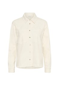 Blúzka so zapínaním na gombíky - off white denim