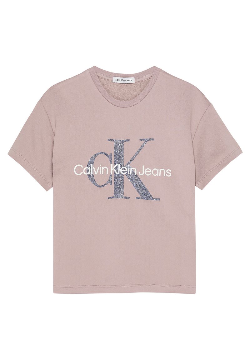 Calvin Klein Jeans T-shirt print roségoudkleurig