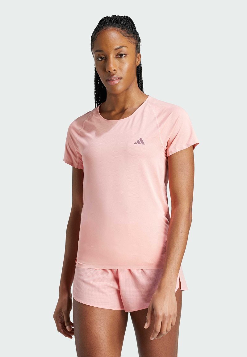adidas Performance ADIZERO - T-shirt de sport - semi pink spark