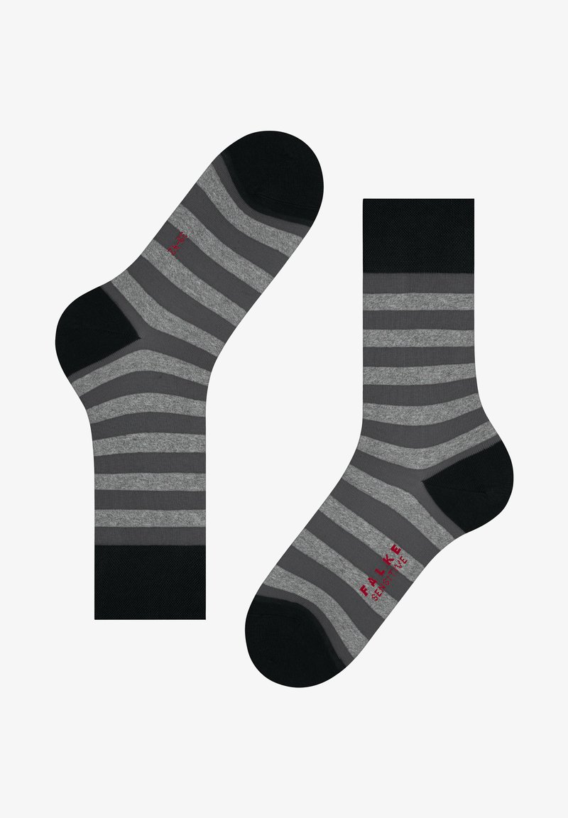 FALKE SENSITIVE MAPPED LINE - Socks - black