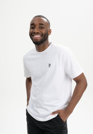SCHWER PRAVIN EMBROIDERY - T-Shirt basic - weiß kaffee