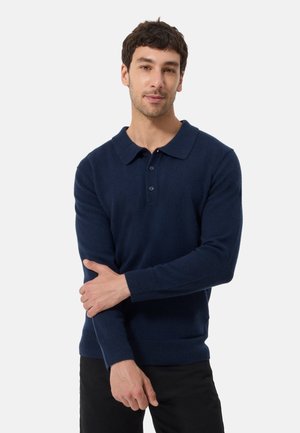 LANGARM - Poloshirt - navy blau