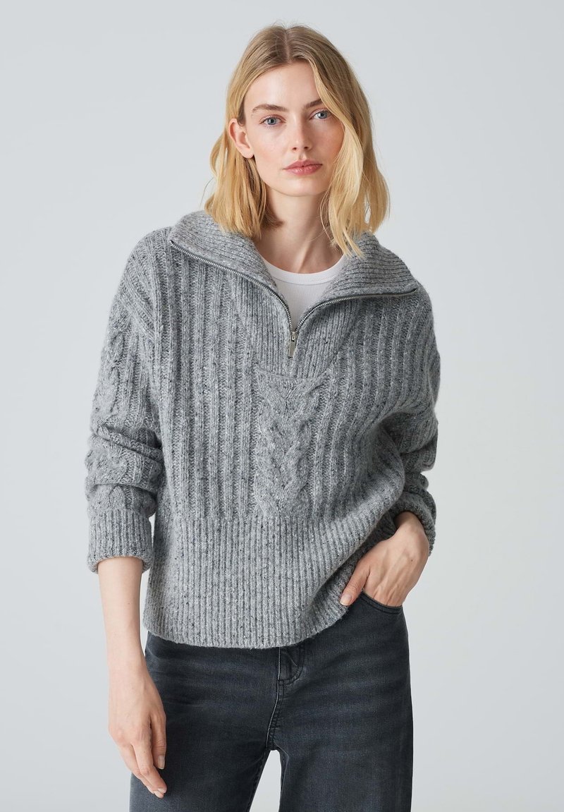 OPUS POPFY - Strickpullover - easy grey