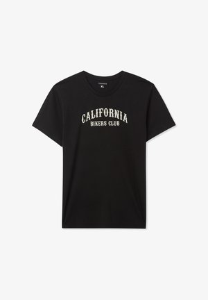 Terranova, WITH WRITINGS AND SKULL PRINT - T-shirt con stampa - nero
