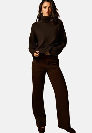 ROLL NECK - Pullover - dark brown