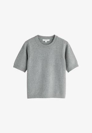 Next, TALL FIT - SUPERSOFT SHORT SLEEVE KNITTED T-SHIRT - T-shirts basic - grey marl