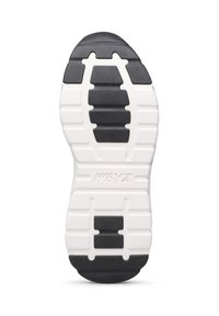 La suola della scarpa presenta un motivo di battistrada in gomma nera testurizzata sul fondo con una intersuola bianca, contrassegnata da 'W6YZ' su un lato.