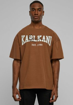 Karl Kani, UNISEX COLLEGE SIGNATURE HEAVY BOXY - Tričko s potlačou - brown