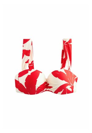 SHAPING PADDED BANDEAU STANDARD - Bikini pezzo sopra - ecru red floral