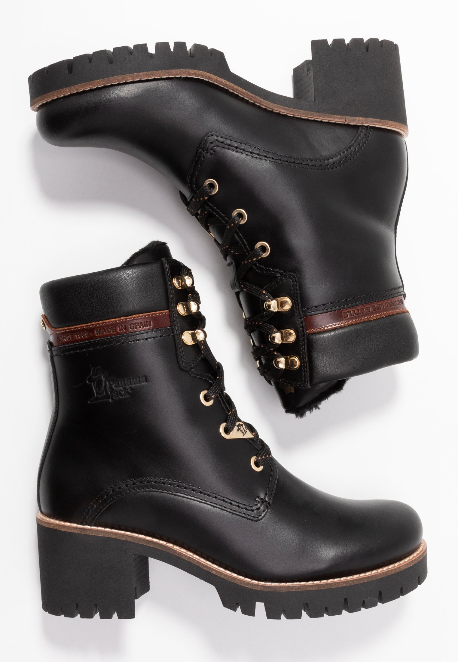 PHOEBE BROOKLYN Enkellaarsjes met plateauzool black PHOEBE BROOKLYN Enkellaarsjes met plateauzool black