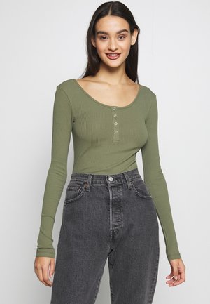 PCKITTE - Long sleeved top - deep lichen green