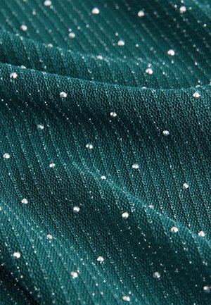 Next REGULAR FIT - CREW NECK SHEER SPARKLE RUCHED  - Langærmet T-shirt - teal blue