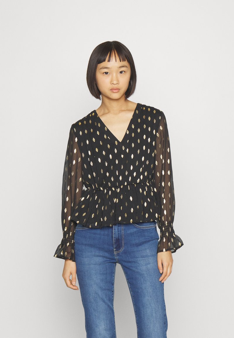 ONLY Petite ONLANINE WRAP - Μπλούζα - black