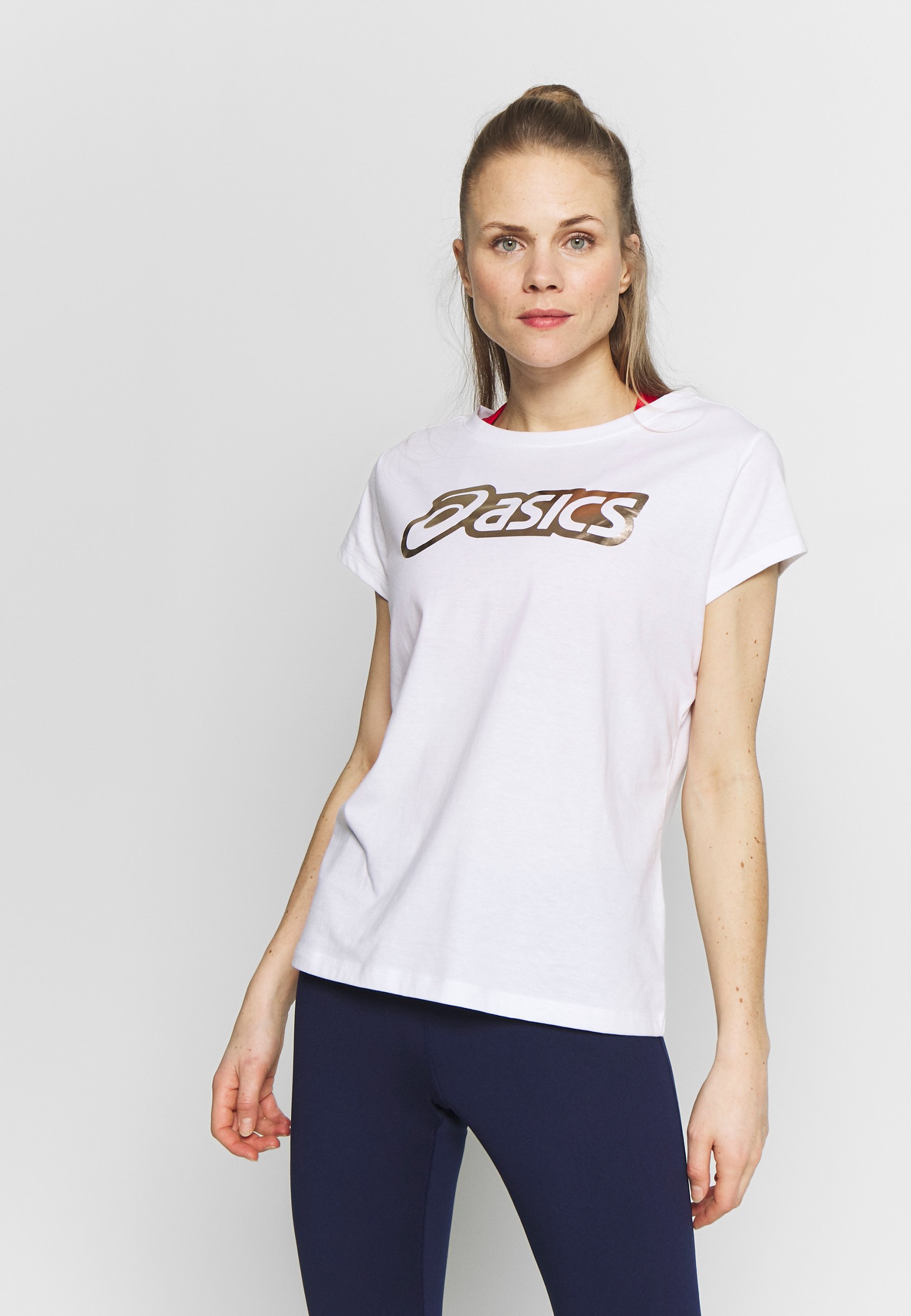 asics t shirt fille beige