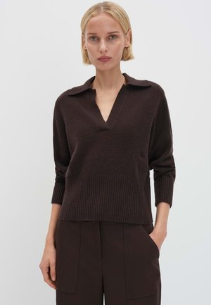 Langarmshirt - dark espresso