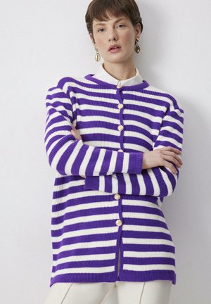 STRIPED WITH GOLD BUTTONS - Vest - mor