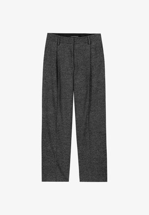 Luisa Cerano, LUISA CERANO TAPERED-PANTS AUS PUNTO-MILANO - Trousers - anthracite