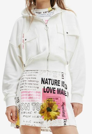 Sudadera con cremallera - white