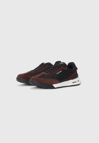 Tommy Hilfiger RETRO RUNNER MIX - Trainers - black/cocoa