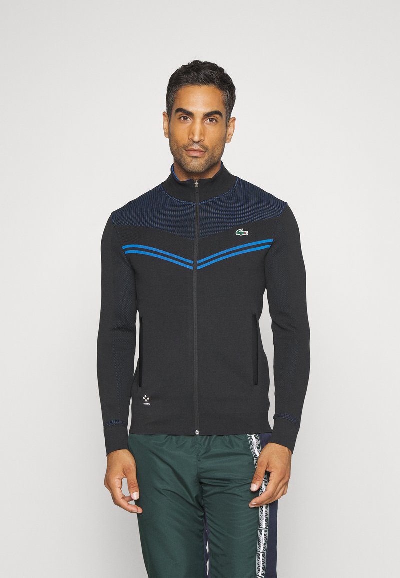 Lacoste Sport TENNIS JACKET - Sweater met rits - noir/bleu/zwart - Zalando.nl