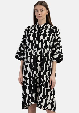 DreiMaster ACALMAR - Shirt dress - schwarz weiss