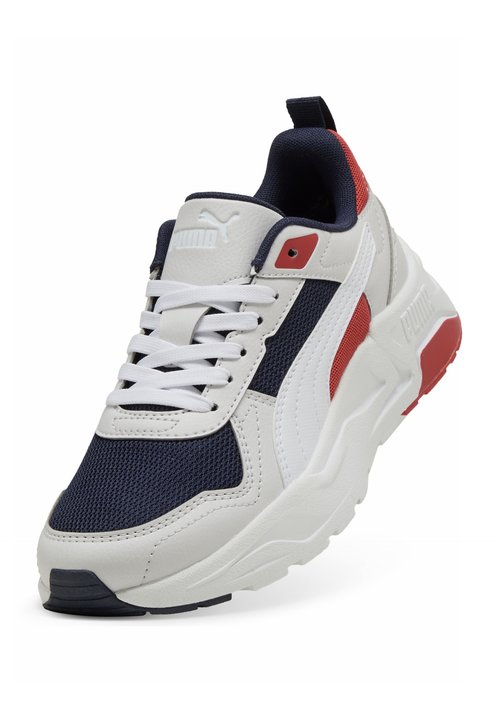 PUMA TRINITY 2 LT JR UNISEX - Trainers - navy- white-feather gray-red fire — foto 4