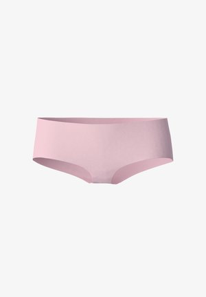 Boxers en coton rose clair avec une texture lisse, un design taille basse et une large ceinture. Construction simple et sans coutures, sans motifs ni accents.