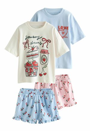 REGULAR FIT -  2 PACK   - Nachtwäsche Set - blue red strawberry print