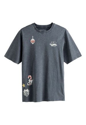 REGULAR FIT - CHRISTMAS - Print T-shirt - charcoal grey