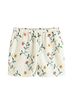 Next, REGULAR FIT - CROSS STITCH FLORAL MINI  - Lühikesed püksid - ecru