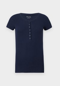 EXTRA SLIM HENLEY - Pamata T-krekls - dark blue