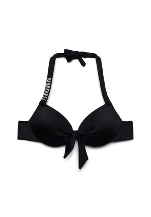 Terranova, REGGISENO BIKINI PUSH-UP CON FIOCCO E LOGO - Bikini pezzo sopra - nero