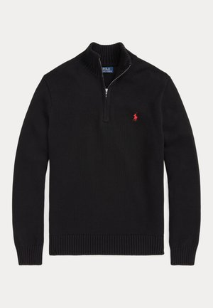 Polo Ralph Lauren, COTTON QUARTER-ZIP MOCKNECK SWEATER - Maglione - black