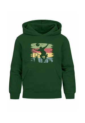 SKATEBOARD RETRO SKATER PULLOVER - Hoodie - dunkelgrün
