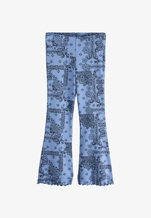 Next, RIB FLARE LEGGINGS. - REGULAR FIT - Leggings - blue scarf print