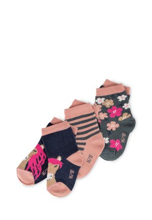 3ER PONY LOVE - Socks - grün/rosa/pink/braun